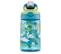 Contigo Kids Water Bottle Easy Clean Autospout with Straw, BPA-free stainless steel drinking bottle, 100% leak-proof, easy to clean, ideal for daycare, Dinoboy