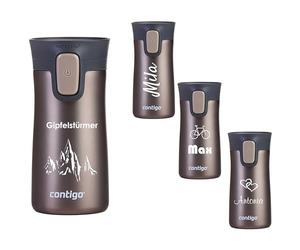 Contigo Pinnacle Autoseal Thermal Mug with Engraving - Name Stainless Steel Insulated Mug, Travel Mug, Coffee Mug to Go, Leak-Proof, Easy-Clean Lid, BPA-Free, 300 ml (Matte Latte)