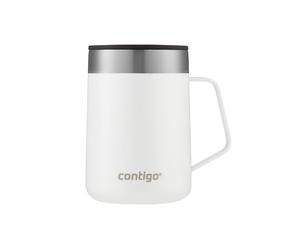 Contigo Streeterville Desk Mug Insulated Coffee Thermal Mug with Stainless Steel Handle, 420 ml, Salt, 14OZ