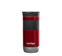 Contigo Travel Mug Byron, Stainless Steel Thermal-Mug, Insulated Coffee to go Cup, 100% Leakproof, Keeps hot for 7 Hours, Dishwasher Safe lid, Red