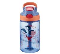 Contigo Unisex-Youth Gizmo Flip Water Bottles, Orange, Blue, 414 Ml EU | Spill-proof valve and covered flip straw help prevent leaks, with angled straw to reach every last sip