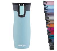 Contigo Unisex's West Loop Autoseal Thermobecher, Edelstahl Isolierbecher, Kaffeebecher to Go, BPA frei, auslaufsicherer Reisebecher mit Easy-Clean-Deckel, hält bis zu 5h Warm, 470 ml, Iced Aqua