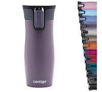 Contigo Unisex's West Loop Autoseal Thermobecher, Edelstahl Isolierbecher, Kaffeebecher to Go, BPA frei, auslaufsicherer Reisebecher mit Easy-Clean-Deckel, hält bis zu 5h Warm, 470 ml, Dark Plum