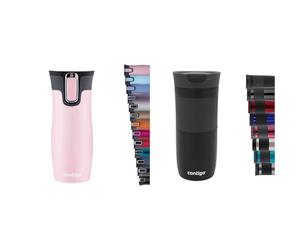 Contigo Unisex's West Loop Autoseal Thermobecher, Edelstahl Isolierbecher, Kaffeebecher to Go & Byron Snapseal Travel Mug, Stainless Steel Thermal Mug, Vacuum Flask, Leakproof Tumbler