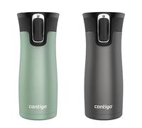 Contigo West Loop 2.0 Leak-Proof Spill-Proof Insulated Stainless Steel Travel Mug, 16oz., 2 Pack, Agave Metallic & Sake Metallic