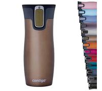 Contigo West Loop Autoseal Travel Mug, Stainless Steel Thermal Mug, Vacuum Flask, Leakproof Tumbler, Coffee Mug with BPA Easy-Clean Lid, 470 ml, Latte