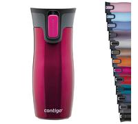 Contigo - West Loop Travel Mug, Stainless Steel Vacuum Flask, Raspberry, 470ml