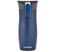 Contigo West Loop Autoseal Travel Mug, Stainless Steel Thermal Mug, Vacuum Flask, Leakproof Tumbler, Coffee Mug with BPA Easy-Clean Lid, 470 ml, Monaco