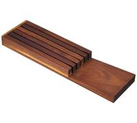 Continenta Block for Drawer Acacia Wood for 5 Knifes, Dark Brown, One Size