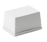 Continenta Ceramics Dish for 125 Gram Butter Piece, wood, White, One Size