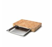 Continenta cutting board front wood w. stainless steel drawer rubber wood 48x...