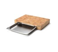 Continenta Cutting board rubber tree with 1 tray 32x48 cm