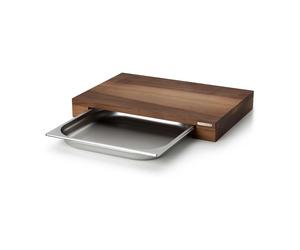 Continenta Cutting board walnut with 1 tray 32x48 cm