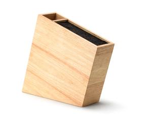 Continenta Flexible sloping knife block with extra compartments Bambu