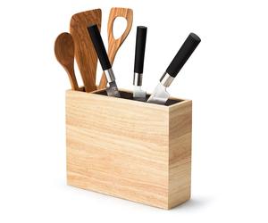 Continenta Knife Holder Box with Utensil Compartment 21x9 cm