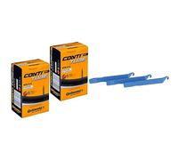 Continental 2 x 27.5 MTB Inner Tube Presta Valve 650B, Black, 27.5" & Park Tool TL-1.2 Tyre Lever Set Of 3, Blue