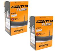 Continental 26" x 1.75-2.5 Mountain Bike Inner Tubes with 42mm Presta Valve (Pair), Black