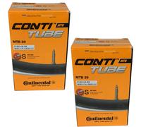 Continental 29" x 1.75-2.5 Mountain Bike Inner Tubes with 42mm Presta Valve (Pair), Black