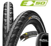Continental 37-622 TopContact II, E-50 folding tire reflex black skin