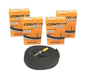 Continental 4x Race 28 700 x 20-25c Road Bike 42mm Presta Inner Tubes,Black