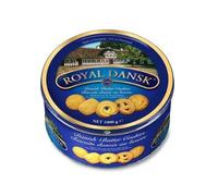 Continental Bakeries Royal Dansk Butter Cookies (Metal Round Tin), Danish Butter Biscuits, 1 kg