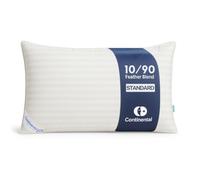 Continental Bedding Side Sleeper Feather Down Pillow, 10% Down 90% Feather Fill, Medium 6 inch Loft, 300TC 100% Cotton Shell