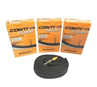 Continental Bike Inner Tubes 3x Continental Race 28 700 x 20-25c Road Bike 42mm Presta Inner Tubes,Black