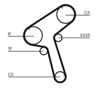CONTINENTAL CTAM CT843 Timing Belt for NISSAN
