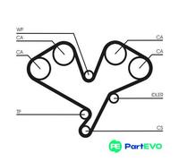 CONTINENTAL CTAM TIMING BELT CT1113 FOR MITSUBISHI