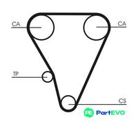 CONTINENTAL CTAM TIMING BELT CT555 FOR TOYOTA