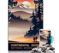 Continental Divide 1000 Pieces Jigsaw Puzzles for Adults And Teens,Stress Reliever Difficult Challenge Deal As Gifts for The Whole Family 38x26cm