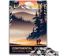 Continental Divide Jigsaw Puzzles for Adults 1000,for Educational Game Challenge Toy for Is Ideal As A Gift for The Whole Family (38x26cm)