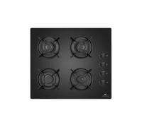 Continental Edison 4-Burner Table - Gas - Black Glass