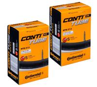 Continental MTB 27.5" x 1.75-2.5 Mountain Bike Inner Tubes with Presta Valve (Pair), Black