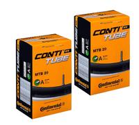 Continental MTB 29" x 1.75-2.5 Mountain Bike Inner Tubes - 40mm Schrader Valve (Pair) - with FREE Ano Adapters