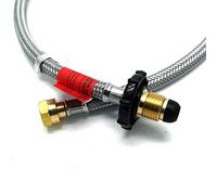 continental products 0.5mt OVERBRAIDED HANDWHEEL POL x W20 NRV PIGTAIL CARAVAN PROPANE HOSE