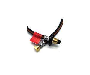 continental products 0.75 metre HANDWHEEL POL x W20 NRV PIGTAIL CARAVAN PROPANE HOSE (U1/B1)