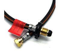 continental products 1.5m Meter HANDWHEEL POL x W20 NRV PIGTAIL CARAVAN PROPANE HOSE
