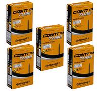 Continental Race 28 700 x 20-25c Bike Inner Tubes with 60mm Presta Valve (Set of 5),Black
