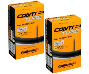 Continental Race 28 700 x 25-32c Bike Inner Tubes with Presta 60mm Valve (Pair),Black