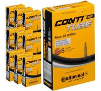 Continental Race 28 Road Bike Inner Tubes - Presta 42mm (Pack of 10),Black,700 x 20-25c