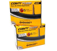 Continental Race 28 Supersonic 700 x 20-25cc Bike Tubes - 42mm Presta Valve - Pair (2 Tubes)