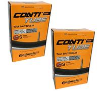 Continental Inner Tubes Tour 28 (700 x 32-47c) - Presta 42mm Valve - Pair, Black