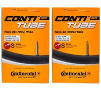 Continental Unisex's Race Tube Wide 28" Inner, Black, [25-622->32-630] Pack of 2