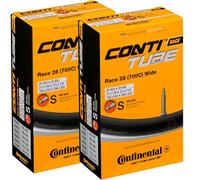 Continental Unisex's Race Tube Wide 28" Inner, Black, [25-622->32-630] Pack of 2