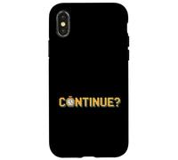 Continue Retro Arcade Pixel Timer Video Game Screen Case for iPhone X/XS