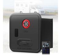 Continuous Hot Water Heater for Rv, 55,000 Btu Tankless Propane Water Heater, 3.9 Gpm (14.8 L/Min) Max Flow, 12v Dc with Remote, High Altitude Ready, for Camper, Motorhome(Black,Without Shower)