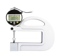 Continuous Indicating Thickness Gauge, 0.001mm Resolution & 0-10mm Range, LED Digital Display, Metric/Imperial Conversion for Fabric & Film Measurement