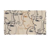Continuous line drawing of faces Designer Kitchen Towel Benjamin Tate Design Bronze One Size