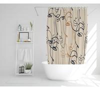 Continuous line drawing of faces Designer Shower Curtain Benjamin Tate Design Natural One Size